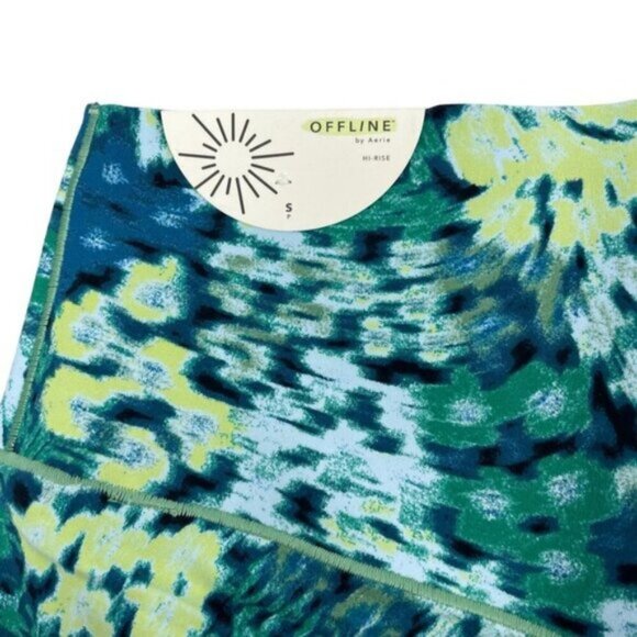 Aerie Women's Offline Real Me Xtra 7/8 Leggings Emerald Green Blue Small - Picture 8 of 8